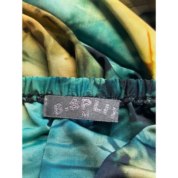 Vtg Y2K Banana Split Tie Dye Maxi Dress Sleeveless V-Neck Multicolor Womens M - Picture 5 of 7